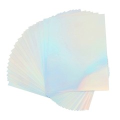 22 Sheets A4 Printable Holographic Sticker Paper Efficient Inkjet For DIY