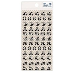 CLEAR PANDA STICKERS Craft Kids Scrapbook Vinyl Sticker Sheet Animal Kawaii NEW