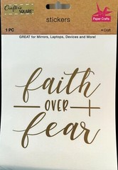 Crafters Square, Set of 3, Christian, Faith, Stickers, transparent, gold, black,