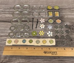 Metal Embellishmentss, Clips & Words Lot Scrapbooking Crafts