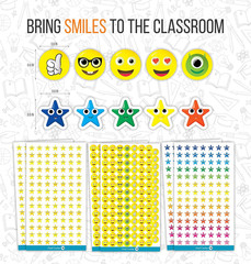 Teacher Reward Stickers – 1380 Pcs, 22 Sheets of Premium Reward Stickers, Colorf