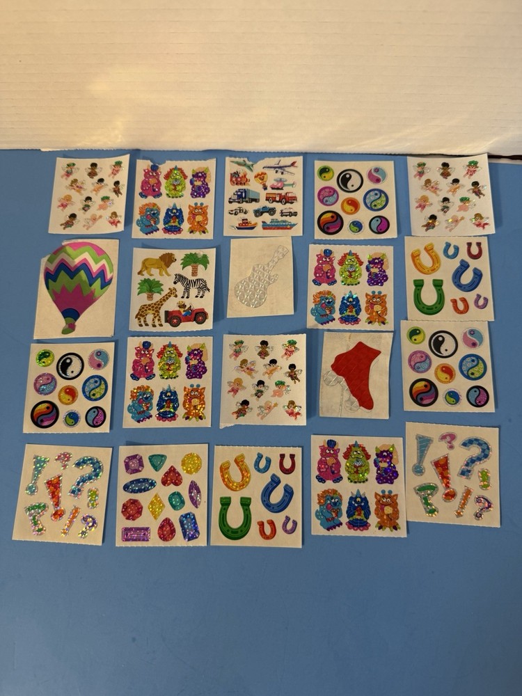 Sandy Lion Stickers Lot Of 20 Monsters,Angels,Animals,gemstones,transportation