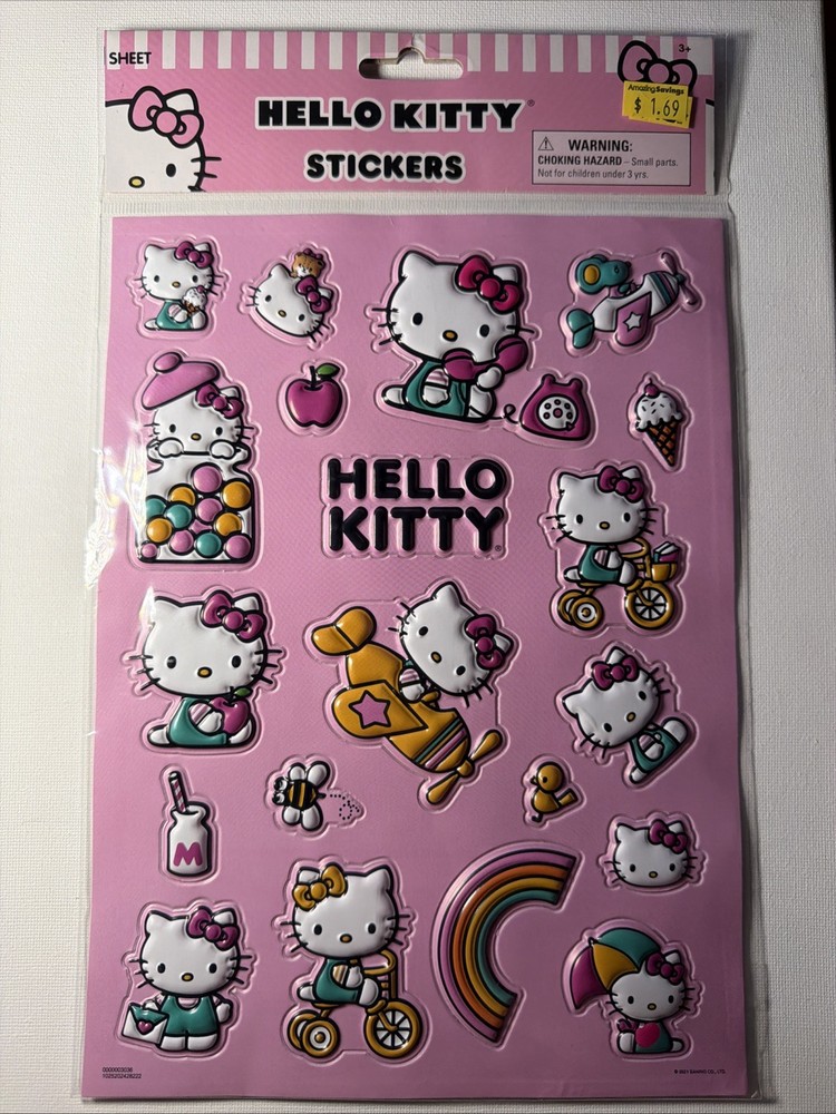Retro Vintage Look Hello Kitty 3D Bubble Puffy Stickers 2021 Sanrio
