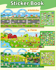 Reusable Sticker Book for Toddlers, Stickers for Kids, Toddler Sticker Book, Tod