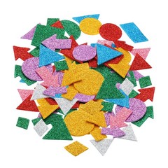 Foam Stickers 4Pack 120Pc EVA Adhesive Glitters Foam Shape Sticker Geometric