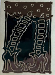BLACK/SILVER WITCH LEG «Outline” Stickers (2”x9”)Happy Halloween •Boots•Scary•