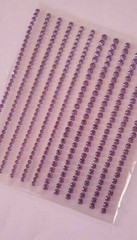 CraftbuddyUS 378pcs 3mm,4mm Lilac Self Adhesive Rhinestone Strip Gems DIY Craft