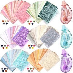 6 Pack Scrapbook Paper, Textured Assorted Sheets, Junk Journal Craft, Multicolor