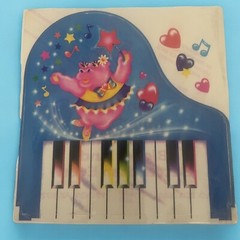 Vintage 1980’s Lisa Frank Jumbo sticker RARE. Ballet Ballerina Hipo, piano.