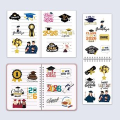 100 Pcs Graduation Stickers 2026, College Stickers, Class of 2026 Stickers fo…