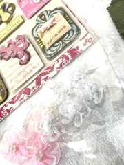 Craft Lot Floral Embellishments Roses Leaves Lace Scrapbooking Cardmaking Mixed