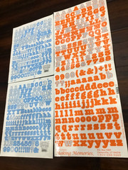 Lot of Alphabet Letter Number Scrapbooking Sticker Sheets -Some letters missing