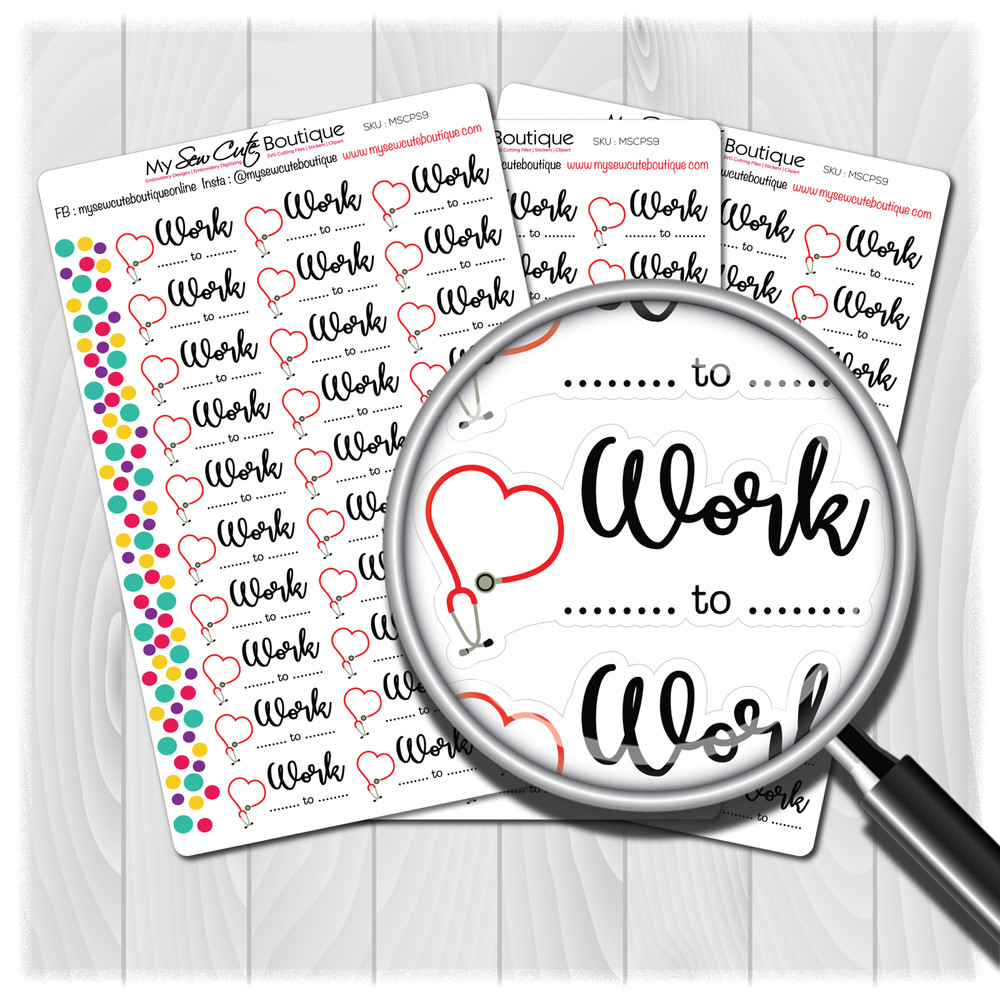 Nurse Planner Stickers for Diary Calendars, Journals and Scrapbooking