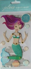 JOLEE’S BOUTIQUE POSEABLE MERMAID SHELLS 3D 7 PC STICKERS SCRAPBOOK CRAFT KID