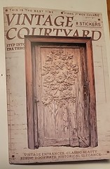 Retro Door Cardstock Sticker, 10PCS Vintage Courtyard Ephemera for Scrapbooking