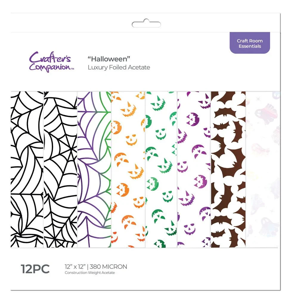CRAFTERS COMPANION – LUXURY FOILED ACETATE – 8 X 8 ONE PACKAGE