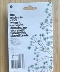BasicGrey Glazed Brads Split Pins Green Blue Yellow Scrapbooking 24pcs