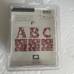 Cloud 9 Design Chipboard Monogram Letters Flower Design 3.5” Letters A-Z BN