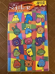 New Vintage Animal Stickers Colorful Bright Forget Me Not American Greetings