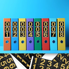 Outus 240Pcs 10 Sheets Self Adhesive Vinyl Numbers Stickers Waterproof