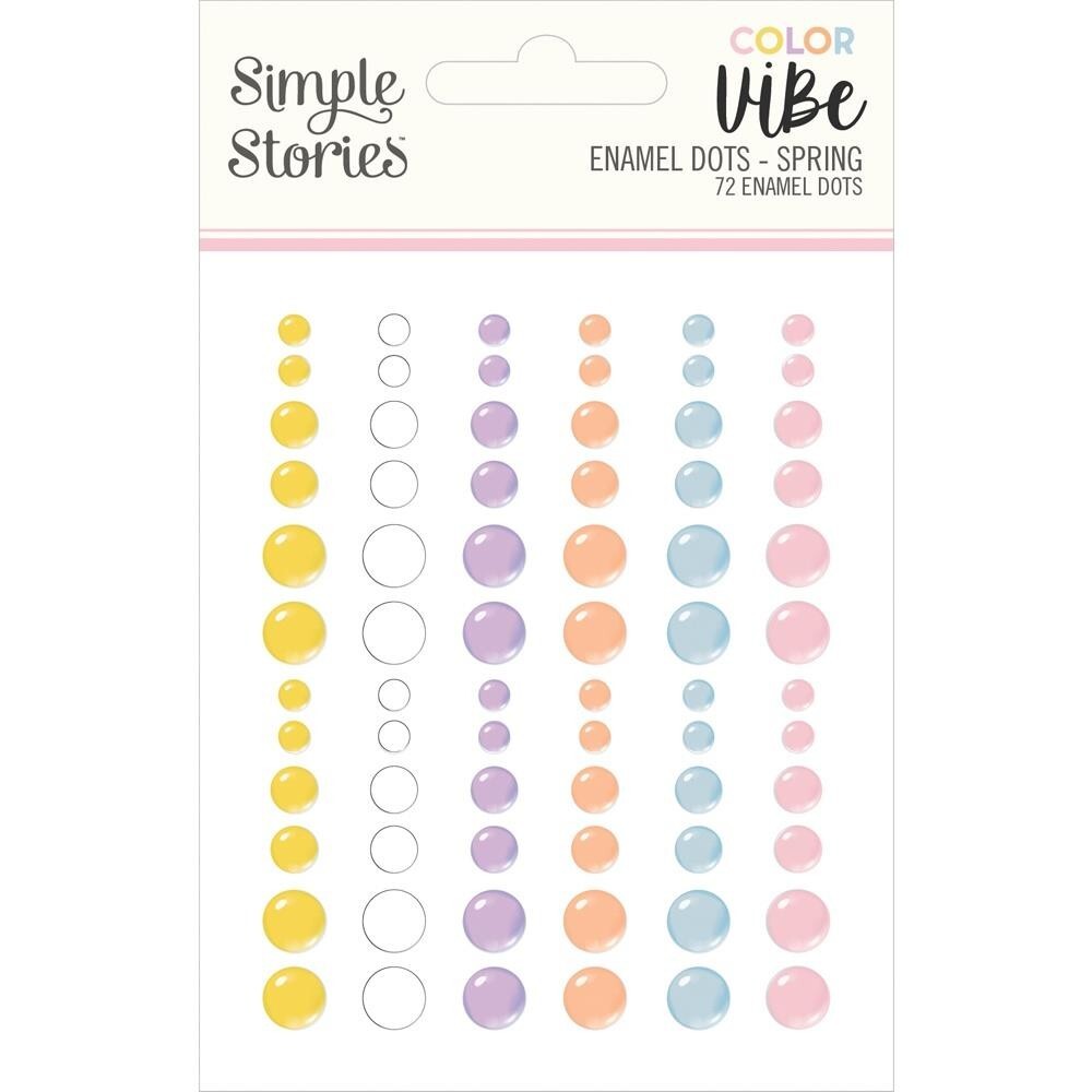 Crafts Enamel Dots SS Sticky Back Color Vibe Spring Pastel Pink Blue Purple ++
