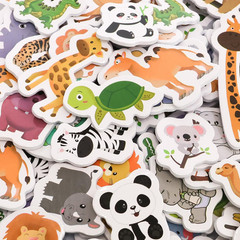 200Pcs Animal Foam Stickers Self Adhesive Jungle Sticker Safari Wild Zoo Animals