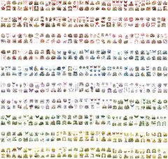 800 Pcs Floral Scrapbook Sticker Kit Vintage Flower Junk Journal Sticker