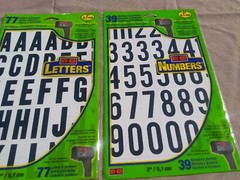2″ VINAL STICKERS LETTER AND NUMBERS COMBONATION PACK GENERAL USE AS SHOWN