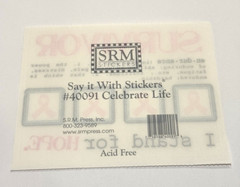 SRM Stickers Celebrate Life 40091 Breast Cancer Survivor Endurance Hope Ribbon