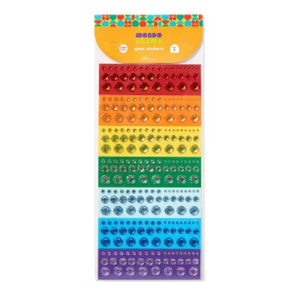 273ct Rainbow Gem Stickers – Mondo Llama: Rhinestone & Gemstone Face