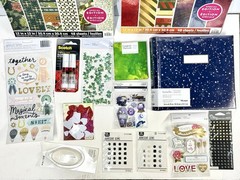 Scrapbooking Lot – Crafting Stickers Kits Albums Papers Fabric Glue Brand New