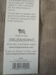 VTG 2003 Mrs Grossman’s Wild Animal Stickers Lot 9 NOS Horse Polar Bear