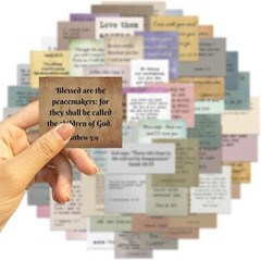 60pcs Bible Verse Stickers, Vintage Bible Typewriting Stickers for Journaling S