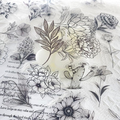 50Pcs Black Transparent Waterproof Plant Stickers for Scrapbooking, Journaling &