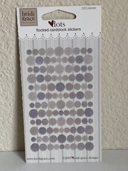 LAST! Flocked Dots Scrapbook Card Making Stickers Brown Tan White Heidi Grace