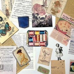 Mystery ✿ Vintage Scrapbook Ephemera Pack – Paper Craft Supply Lot