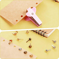 300Pcs Brads Paper Fasteners Mini Brads for Paper Crafts Brass Fasteners Multico