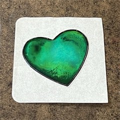 Airtime Mfg., Inc. Green Heart Liquid Crystal Sticker