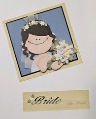 Set of 2 Pebbles Inc Wedding Bride & Groom Cardstock Stickers SnipIts