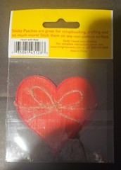 Mrs Grossman Sticky Patch Stickers Heart with Bow 2.5 x 1.5