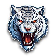 Evil White Tiger Cat Animal Vinyl Sticker Decal For Car Laptop Window Scrapbook