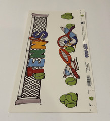 EK Success Scrapbook Title Over-all Tennis Racquet Sport Summer EKOV/083 NOS NEW