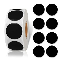 800Pcs Black Round Stickers, 1 Inch Dot Labels, for Organizing Classroom Office