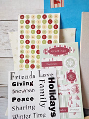 Vtg Christmas Picture Frame Craft Kit Scrapbooking Embellishments Set 4×6