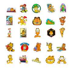 Garfield Stickers Water Resistant Great for Laptops Skateboard Journals 10 packs