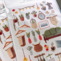 Suatelier Home Sweet Home Sticker Sheet | Korean Stationery Craft Scrapbooking