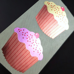 Vintage Hambly Mylar Stickers Dessert Cupcakes Ice Cream Float
