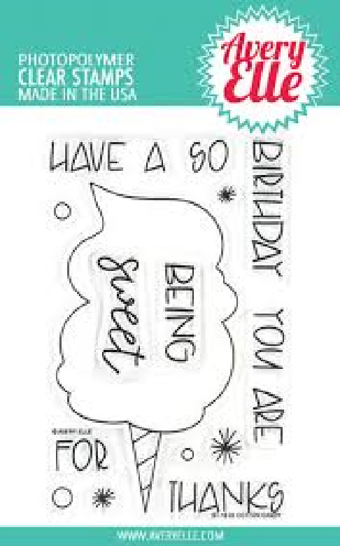 Avery Elle Clear Cling Stamps COTTON CANDY Stamps