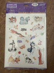 NEW 90’s Vintage Heartline (Hallmark) Sealed Sticker Sheet Sets – Frogs/Dogs