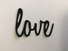 “ love “ Word Die Cut Embellishments 8pcs 1” x 1-1/4” Scrapbook Cards Crafts